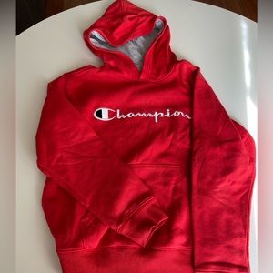 Red Boys Champion Hoodie